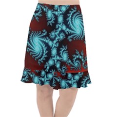 Fractal Spiral Abstract Pattern Art Fishtail Chiffon Skirt