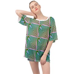 Seamless Pattern Ornament Design Oversized Chiffon Top