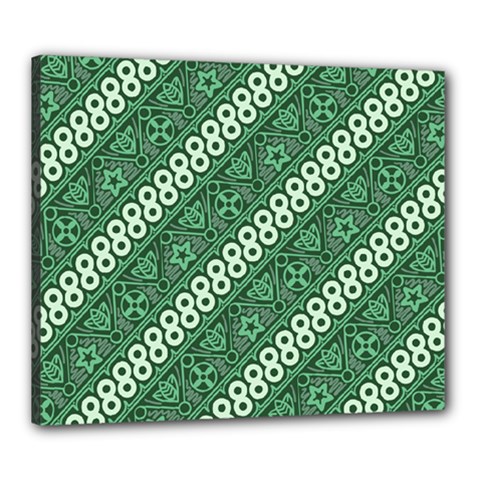 Batik Pattern Java Indonesia Canvas 24  X 20  (stretched) by Pakrebo