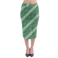 Batik Pattern Java Indonesia Midi Pencil Skirt by Pakrebo