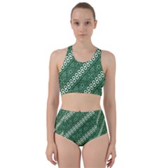 Batik Pattern Java Indonesia Racer Back Bikini Set by Pakrebo