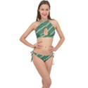 Batik Pattern Java Indonesia Cross Front Halter Bikini Set View1