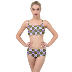 Seamless Wallpaper Digital Layered Top Bikini Set by Pakrebo