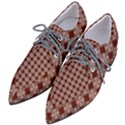 Brown Tiles Leaves Wallpaper Pointed Oxford Shoes View2