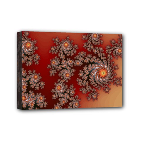 Fractal Rendering Pattern Abstract Mini Canvas 7  x 5  (Stretched)