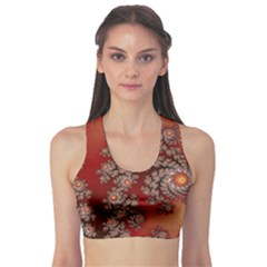 Fractal Rendering Pattern Abstract Sports Bra