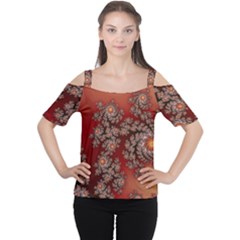 Fractal Rendering Pattern Abstract Cutout Shoulder Tee