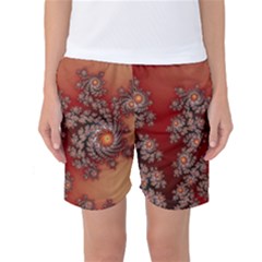 Fractal Rendering Pattern Abstract Women s Basketball Shorts