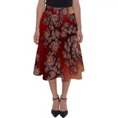 Fractal Rendering Pattern Abstract Perfect Length Midi Skirt