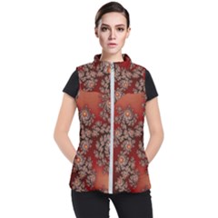 Fractal Rendering Pattern Abstract Women s Puffer Vest