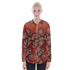 Fractal Rendering Pattern Abstract Womens Long Sleeve Shirt