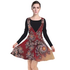 Fractal Rendering Pattern Abstract Plunge Pinafore Dress