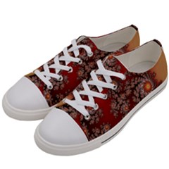 Fractal Rendering Pattern Abstract Women s Low Top Canvas Sneakers