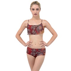 Fractal Rendering Pattern Abstract Layered Top Bikini Set