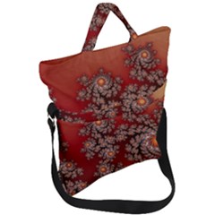 Fractal Rendering Pattern Abstract Fold Over Handle Tote Bag