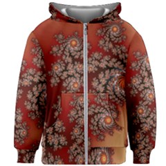 Fractal Rendering Pattern Abstract Kids  Zipper Hoodie Without Drawstring