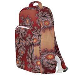 Fractal Rendering Pattern Abstract Double Compartment Backpack