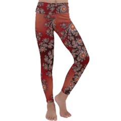 Fractal Rendering Pattern Abstract Kids  Lightweight Velour Classic Yoga Leggings