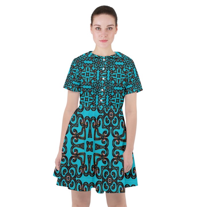 Pattern Seamless Ornament Abstract Sailor Dress