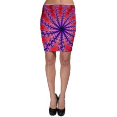 Fractal Abstract Background Spiral Bodycon Skirt by Pakrebo