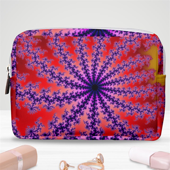 Fractal Abstract Background Spiral Make Up Pouch (Medium)