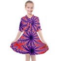 Fractal Abstract Background Spiral Kids  All Frills Chiffon Dress View1