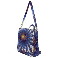 Fractal Spiral Curve Abstraction Crossbody Backpack