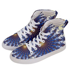 Fractal Spiral Curve Abstraction Men s Hi-top Skate Sneakers by Pakrebo