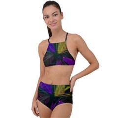 Data City Large Fiction Digital High Waist Tankini Set by Pakrebo