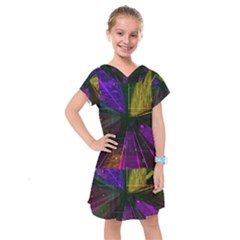 Data City Large Fiction Digital Kids  Drop Waist Dress by Pakrebo