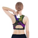 Data City Large Fiction Digital Sports Bra With Pocket View2