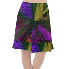 Data City Large Fiction Digital Fishtail Chiffon Skirt