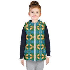 Seamless Wallpaper Digital Patterns Kids  Hooded Puffer Vest by Pakrebo