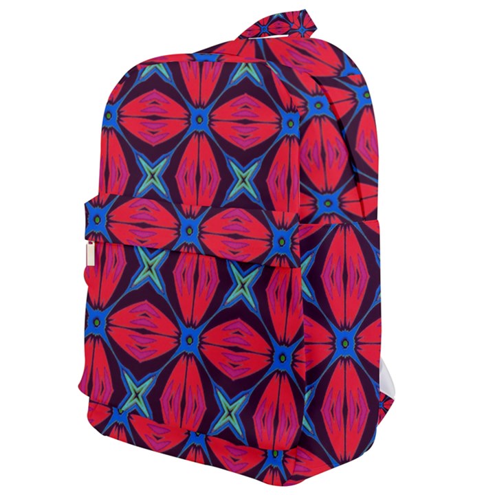 Seamless Wallpaper Digital Pattern Red Blue Classic Backpack