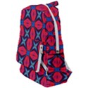 Seamless Wallpaper Digital Pattern Red Blue Travelers  Backpack View1