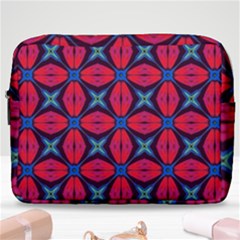 Seamless Wallpaper Digital Pattern Red Blue Make Up Pouch (large) by Pakrebo