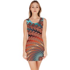 Fractal Spiral Abstract Design Bodycon Dress by Pakrebo