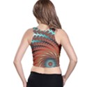 Fractal Spiral Abstract Design Racer Back Crop Top View2