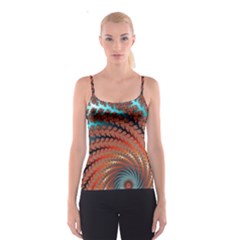 Fractal Spiral Abstract Design Spaghetti Strap Top by Pakrebo