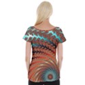 Fractal Spiral Abstract Design Cap Sleeve Top View2