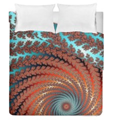 Fractal Spiral Abstract Design Duvet Cover Double Side (queen Size) by Pakrebo