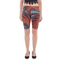 Fractal Spiral Abstract Design Yoga Cropped Leggings by Pakrebo