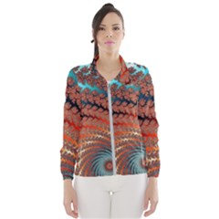 Fractal Spiral Abstract Design Women s Windbreaker by Pakrebo