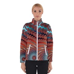 Fractal Spiral Abstract Design Winter Jacket by Pakrebo