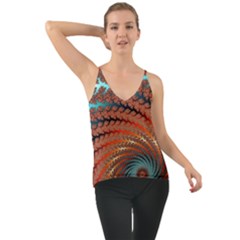 Fractal Spiral Abstract Design Chiffon Cami by Pakrebo