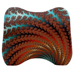 Fractal Spiral Abstract Design Velour Head Support Cushion by Pakrebo