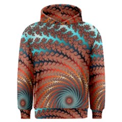 Fractal Spiral Abstract Design Men s Overhead Hoodie