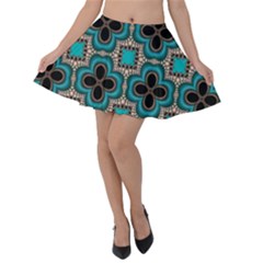 Seamless Wallpaper Pattern Ornament Pattern Velvet Skater Skirt