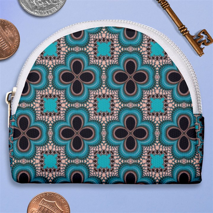 Seamless Wallpaper Pattern Ornament Pattern Horseshoe Style Canvas Pouch