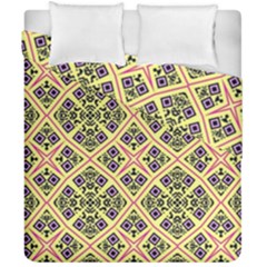 Seamless Wallpaper Geometric Yellow Duvet Cover Double Side (california King Size)